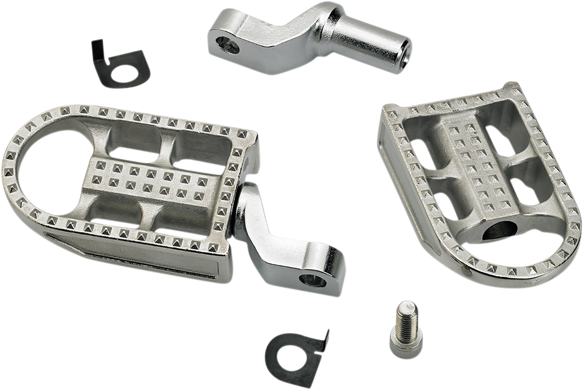 BILTWELL Mushman Stepped Footpegs Polished 7002-302-02