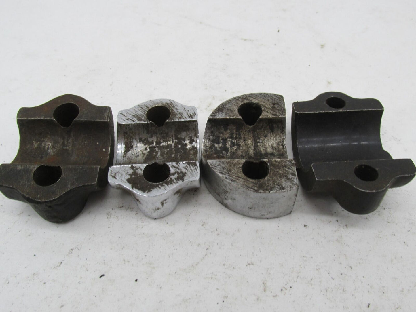 Mixed lot of Vintage BSA Triumph TR6 T140 T120 Front Axle Fork Clamps Caps