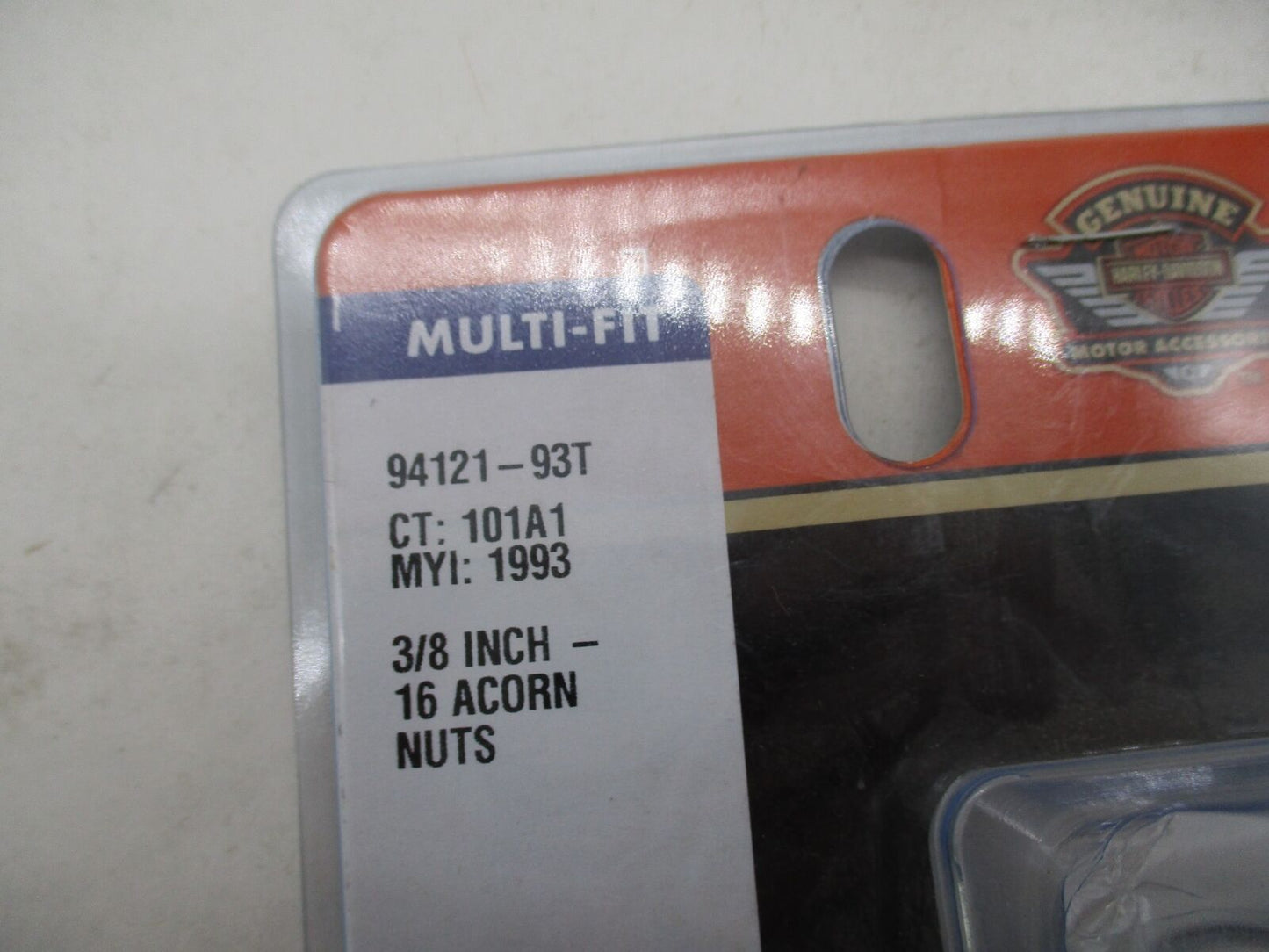 Pack of 3 Harley Davidson Genuine Multi Fit 3/8" 16 Acorn Nuts 94121-93T