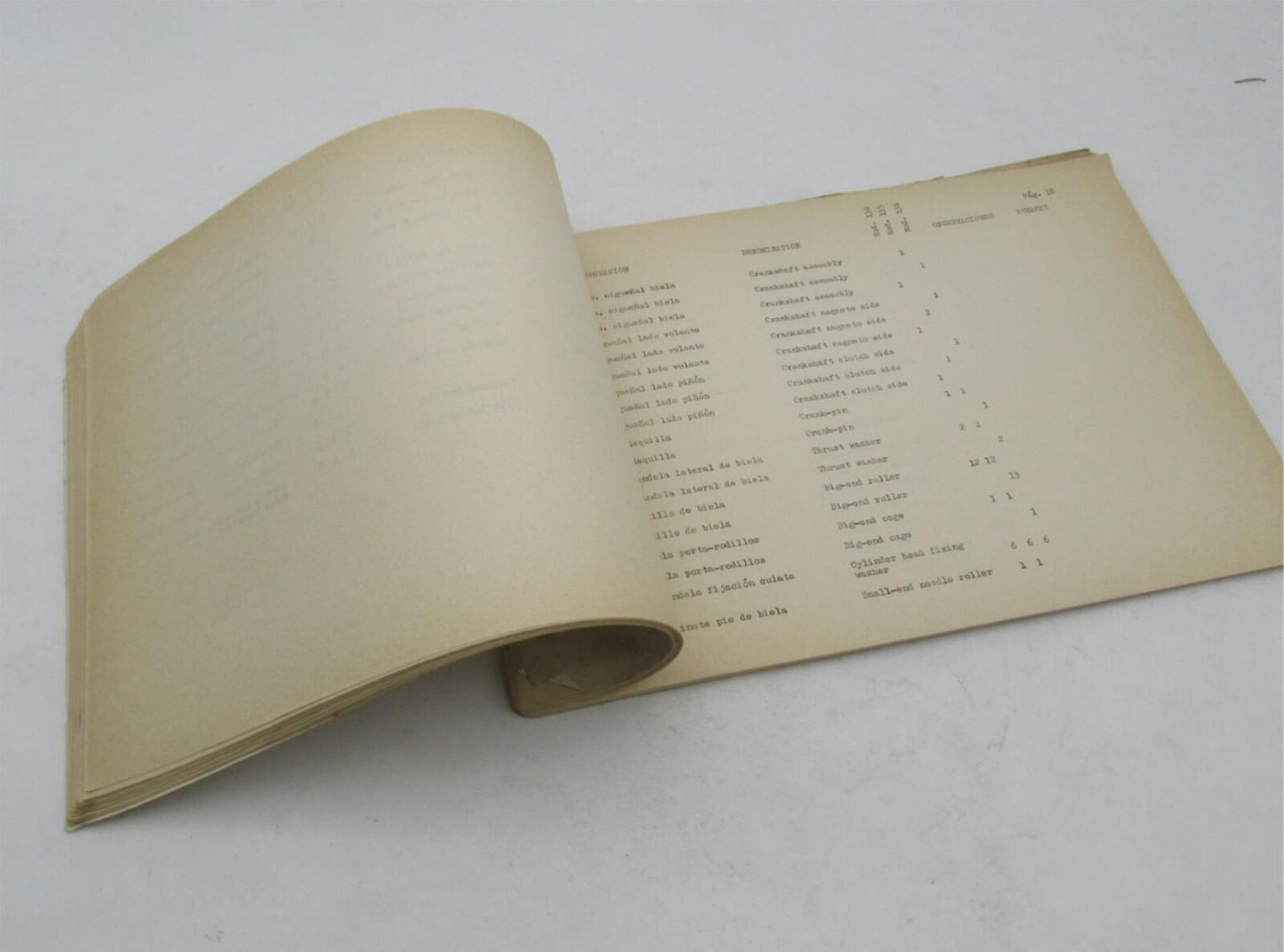 Bultaco Original Factory Provisional Pursang Parts Catalog List 134.32-P117