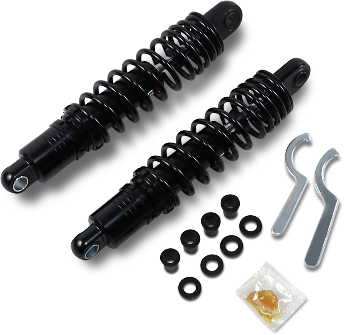 Drag Specialties Premium Ride-Height Adjustable Shocks 1310-1830 Black