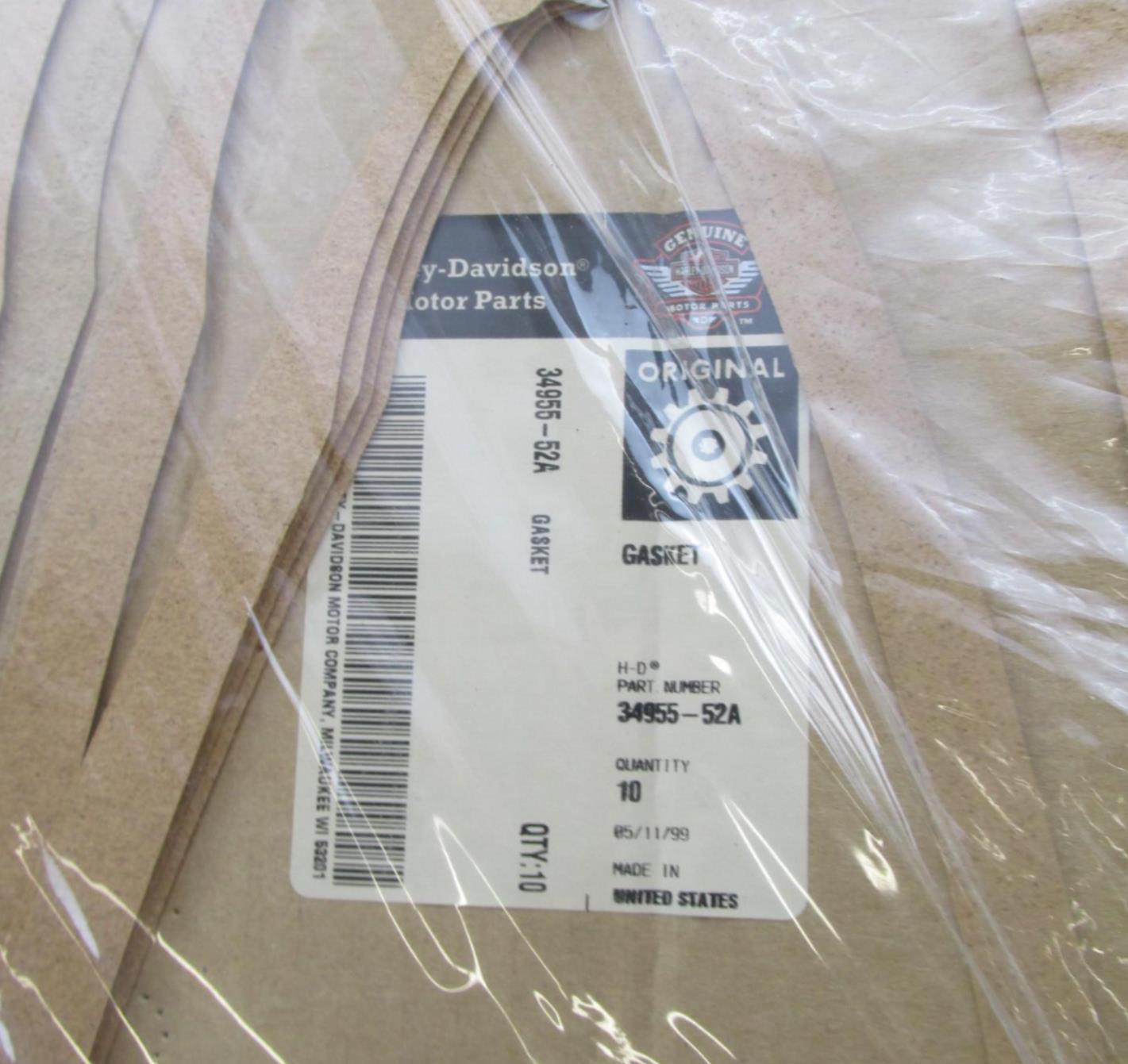Lot of 12 Harley Davidson Genuine NOS Primary Chain Cover Gaskets 34955-52A
