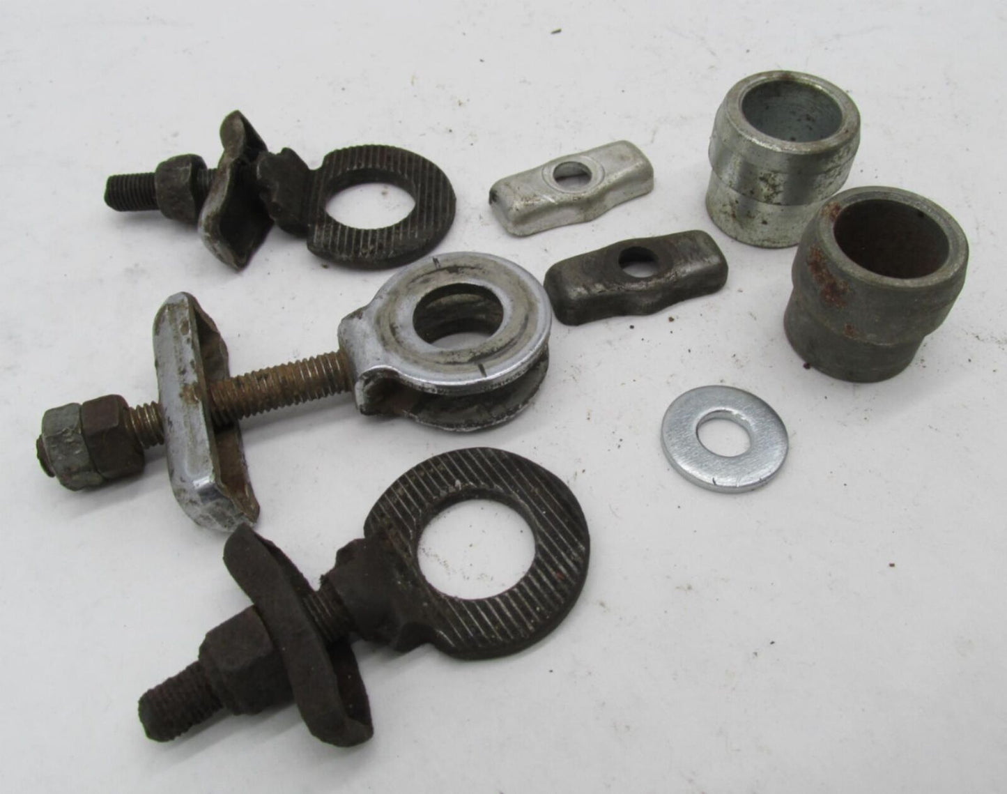 Mixed Lot of Triumph BSA Rear Chain Swingarm Tensioner Adjusters Parts
