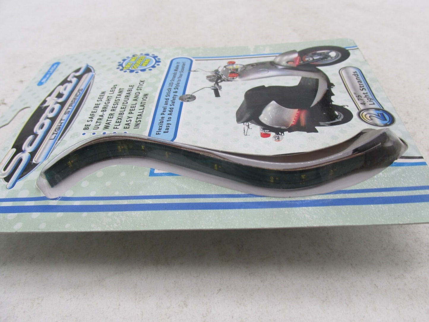 Set of 2 Street FX Scooter Blue LED Motorcycle Mini 4.75" Light Strands