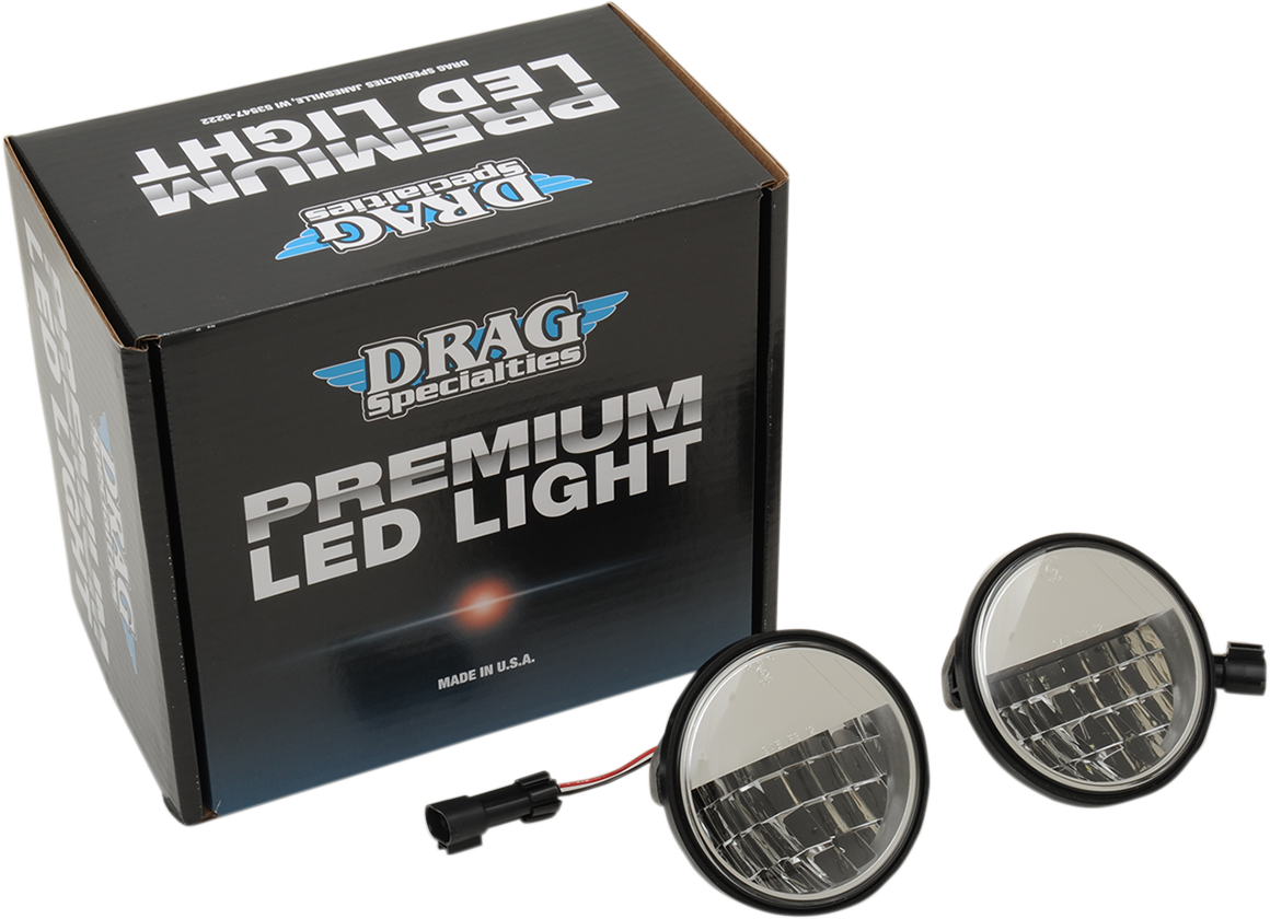 Drag Specialties Premium 4 1/2" Reflector Style LED Passing Lamps 2001-1543