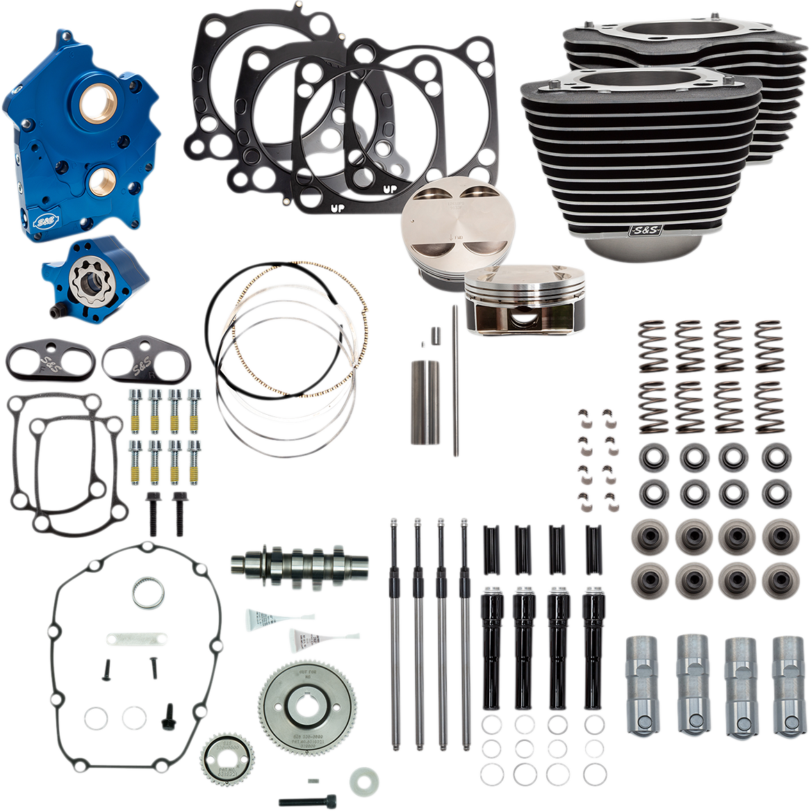 S & S Cycle 124" Power Packages for M-Eight 310-1058A Black Push Rod Tubes