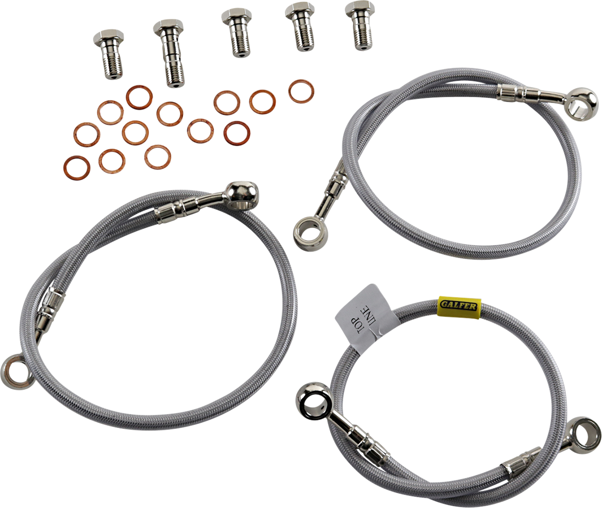 Galfer Stainlesss Steel Brake Line Kits 3 Lines Front FK003D90-3
