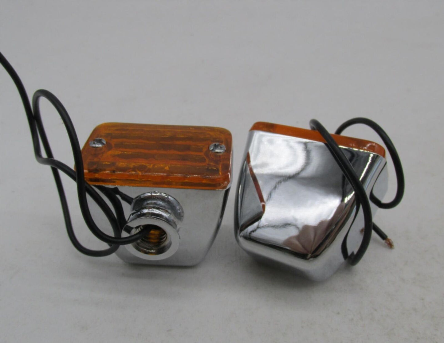 Lot of 2 Harley Davidson Mini Amber Baron Marker Turn Signal Lights