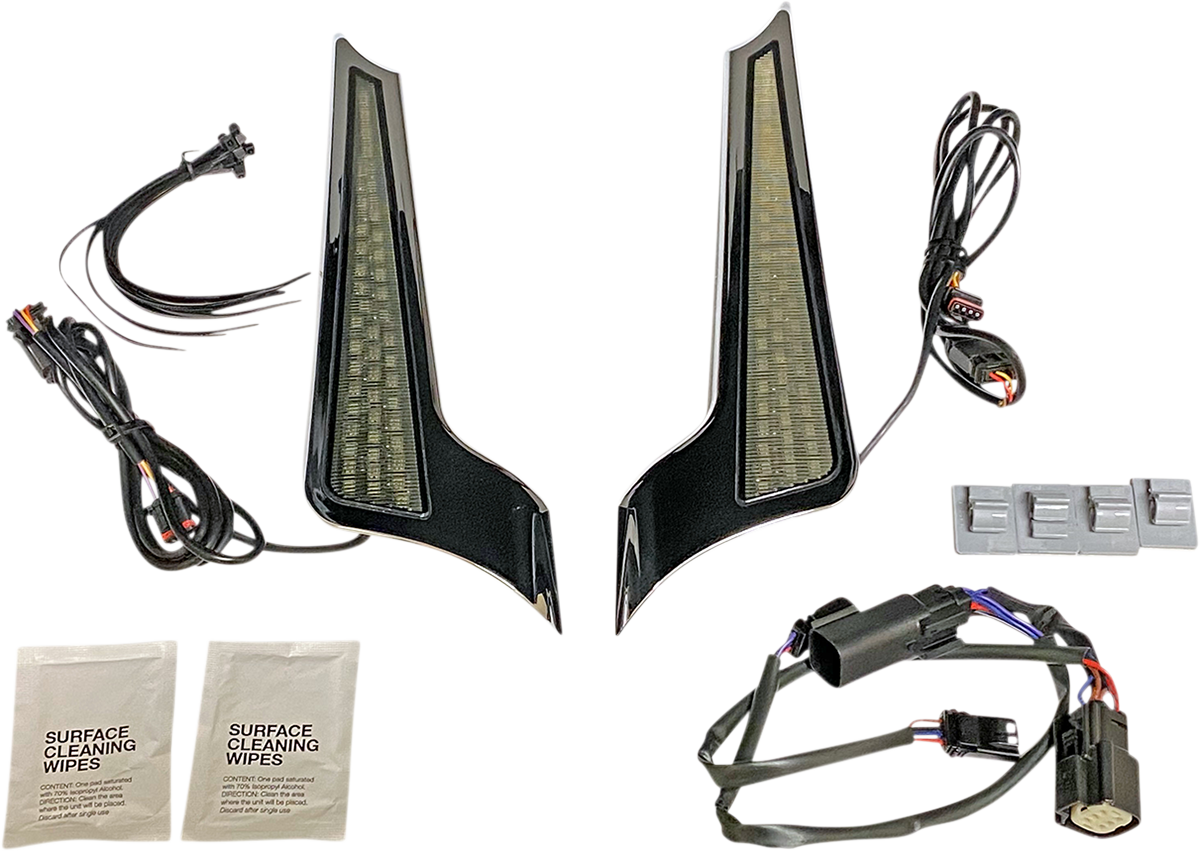 Custom Dynamics Dual Color Fascia LED Panel Lights Chrome CD-FASCIADCSS6C