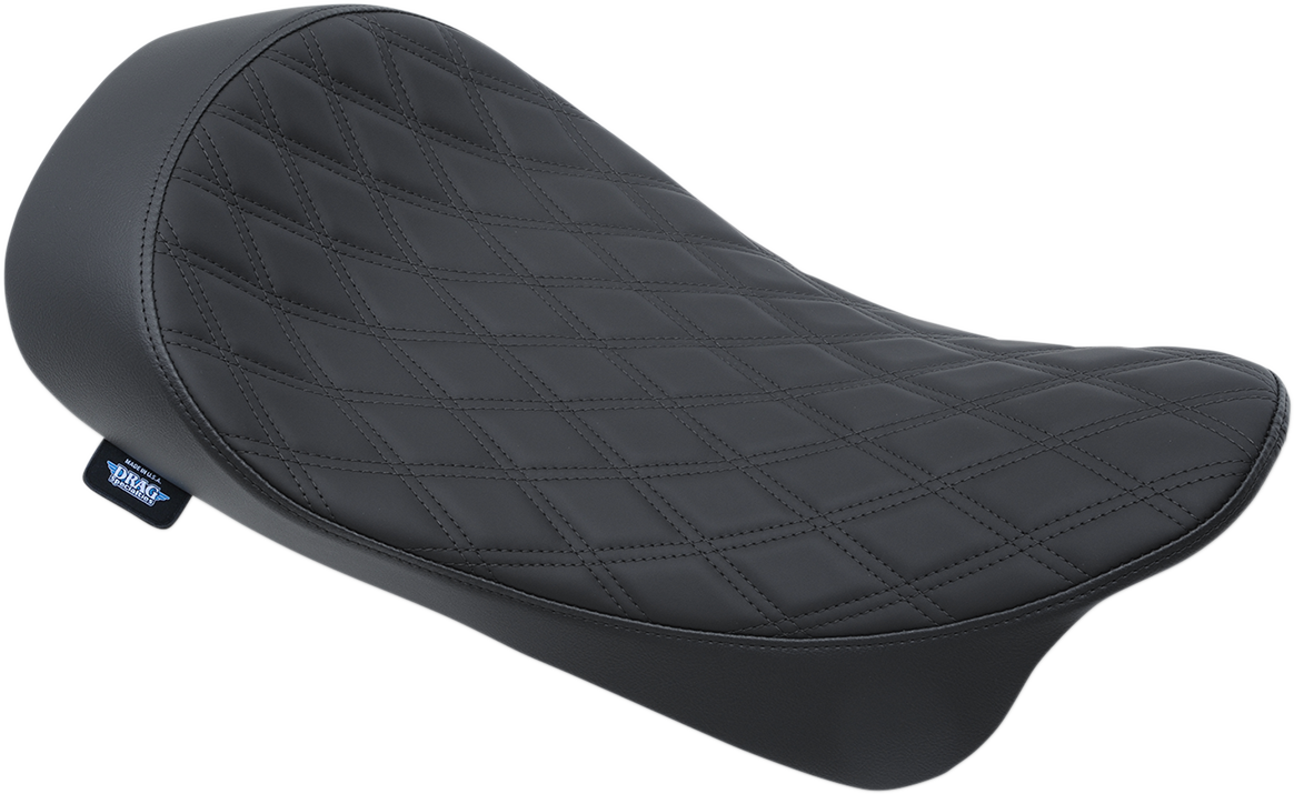 Drag Specialties Low-Profile Solo Seat Double diamond, black 0801-1152