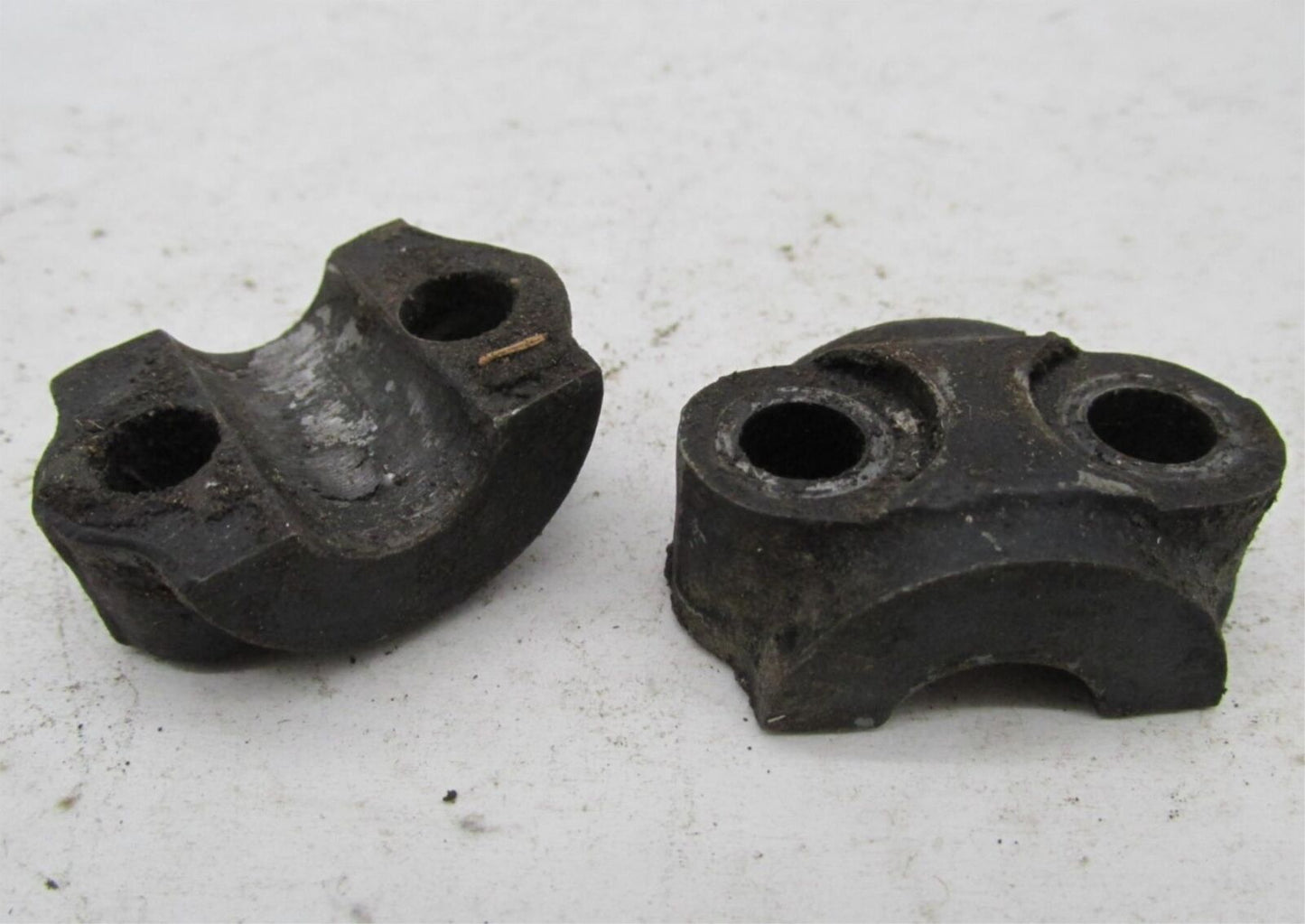 Pair of Vintage Triumph BSA Early Pre Unit Front Axle Fork Covers Clamps