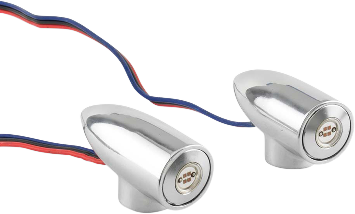 Paul Yaffe Lightning Bullet LED Marker Lights Chrome - Amber White LB-F-DRL-C