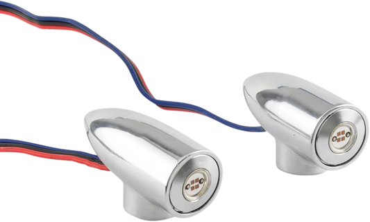 Paul Yaffe Lightning Bullet LED Marker Lights Chrome - Amber White LB-F-DRL-C