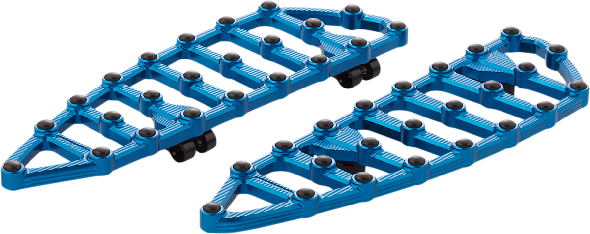 Arlen Ness MX Billet Floorboards Blue Driver 1621-1014