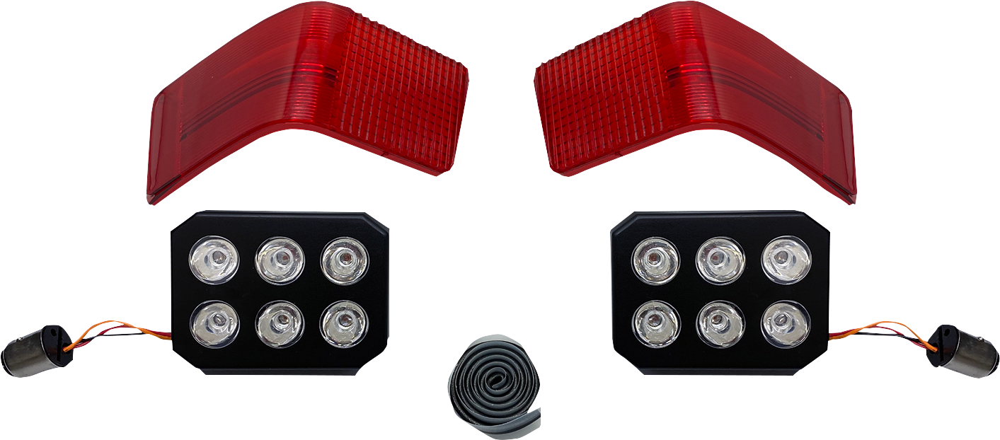 Custom Dynamics LED Tour-Pak Run/Brake Lights with Lenses Red CD-TP-13-R