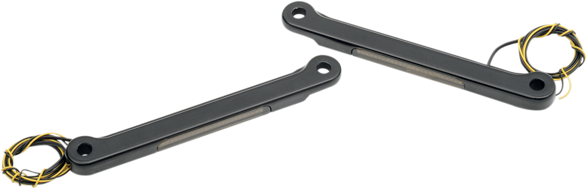 Alloy Art LED Front Signal Lights Smoked lens/Amber LEDs Black Anodized RKFS-2