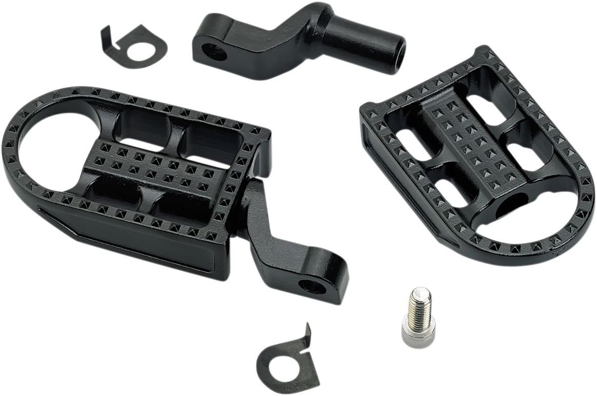 BILTWELL Mushman Stepped Footpegs Black 7002-201-02