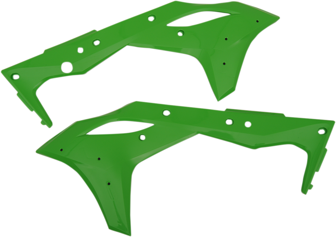 Cycra Powerflow Intake Radiator Shrouds Green 1CYC-1868-72