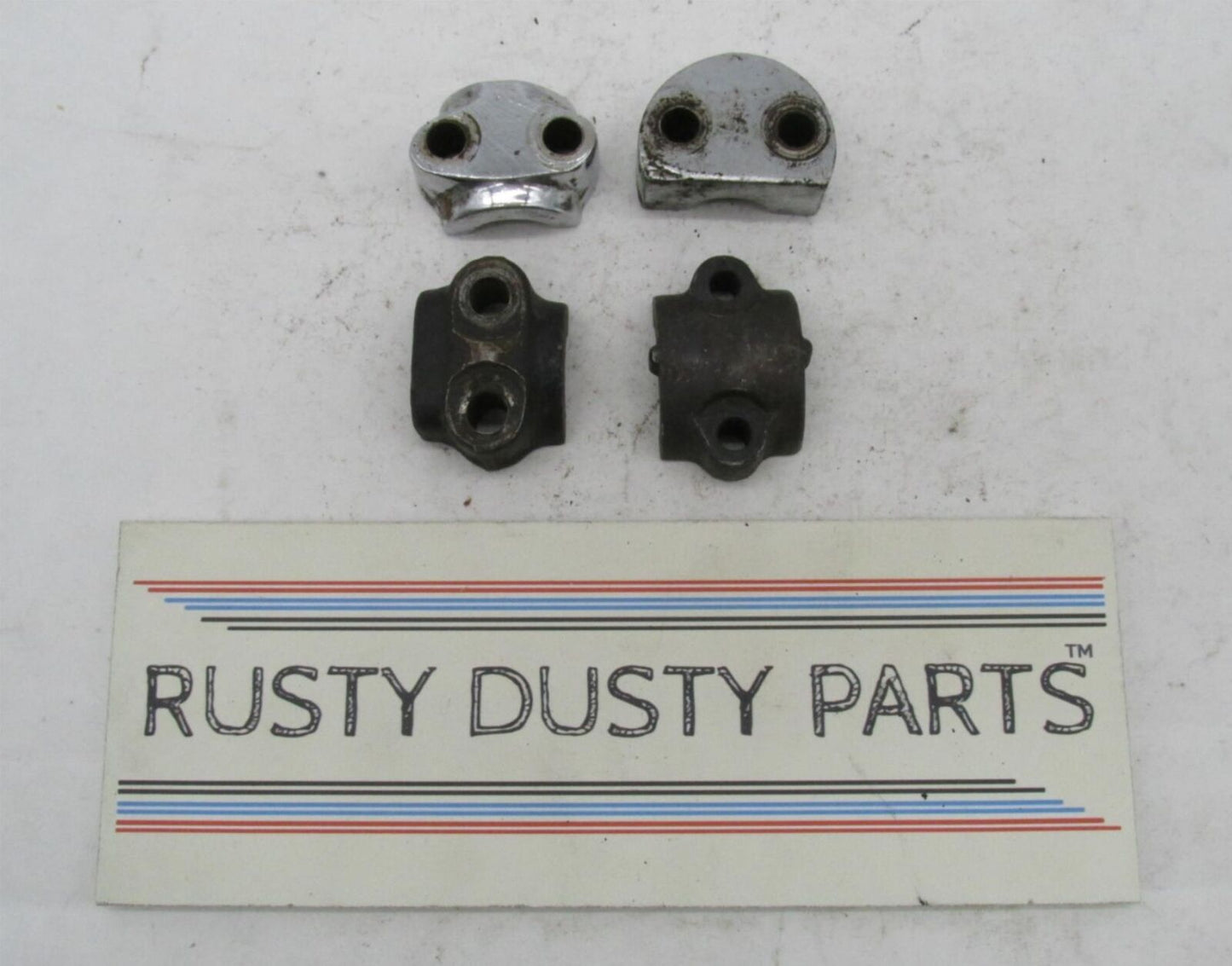 Mixed lot of Vintage BSA Triumph TR6 T140 T120 Front Axle Fork Clamps Caps