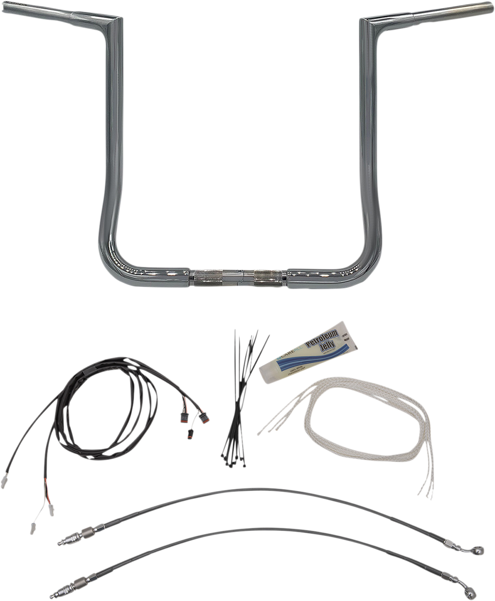 Fat Baggers, Inc. 1-1/4" EZ Install Flat Top Handlebar Kit 16" Chrome 709216
