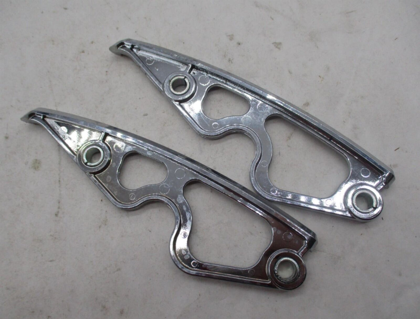 Pair of Harley Davidson Chrome Touring Saddlebag Support Bracket Filler Inserts