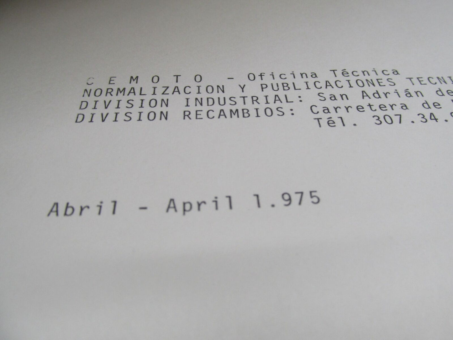 Bultaco Original 1975 Sherpa T Motorcycle Catalog Parts List 150.32-117