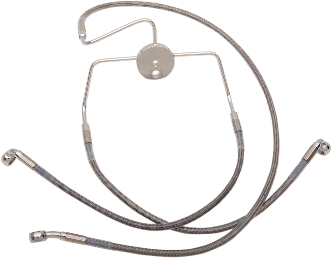 Drag Specialties Extended Stainless Steel Front Brake Line Kit 1741-2637