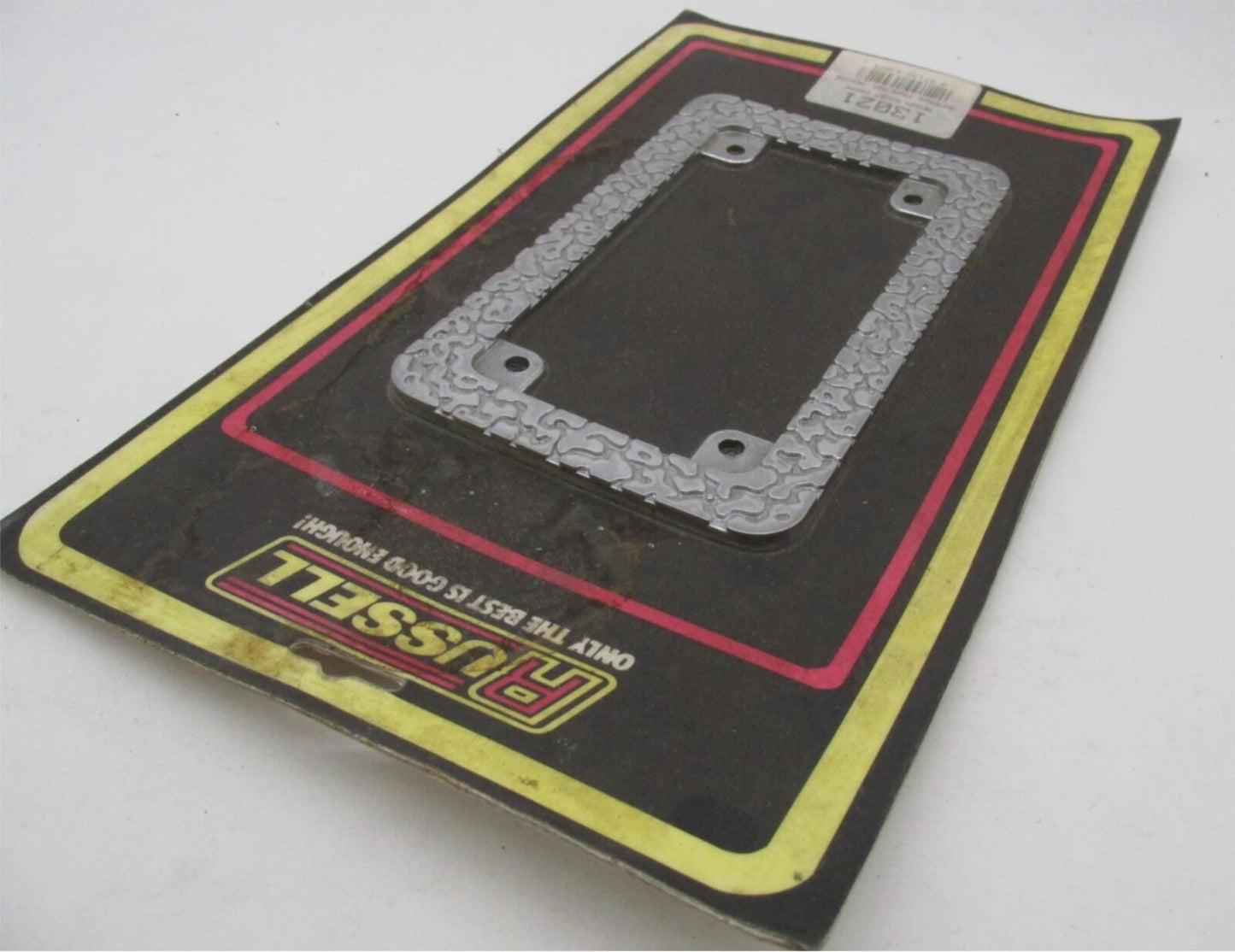 Russell Chrome Universal Motorcycle Nevada Nugget License Plate Frame 13021