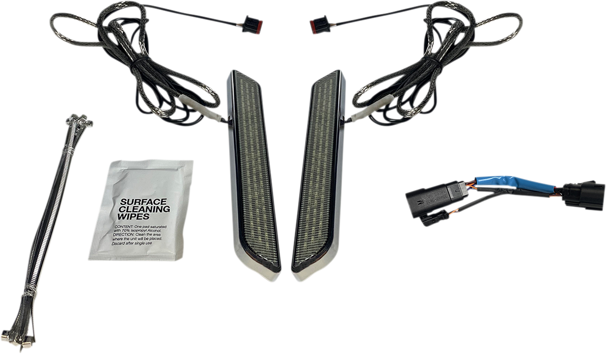 Custom Dynamics LED Front Fork Lightz Smoke - Chrome CD-FORK-SS8-SC