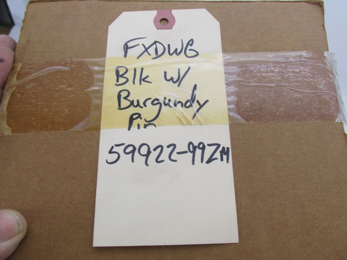 Harley Genuine NOS FXDWG Vivid Black w/ Burgundy Pin Front Fender 59922-99ZM