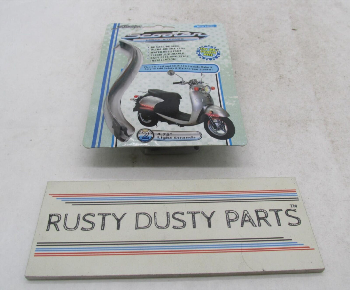 Set of 2 Street FX Scooter Blue LED Motorcycle Mini 4.75" Light Strands