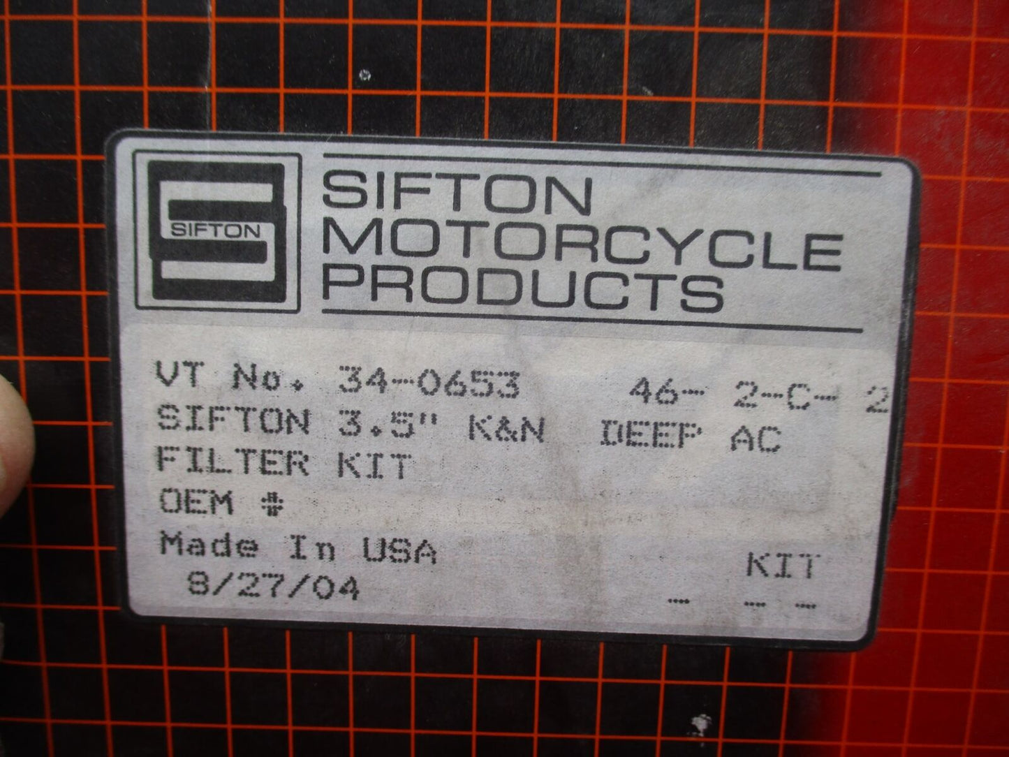 Harley Davidson Sifton 3.5" K&N Deep Air Cleaner Filter Kit