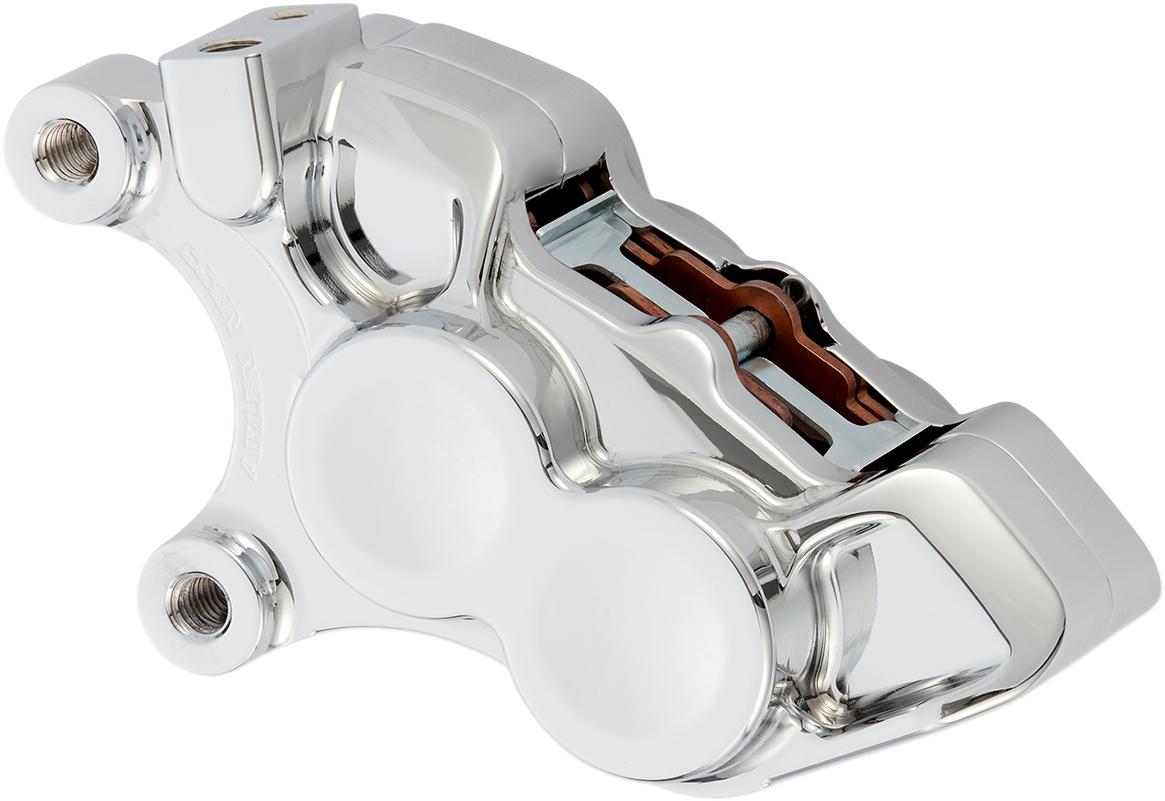 Arlen Ness Tech Brake Calipers 4 Piston Chrome Front Left 02-220