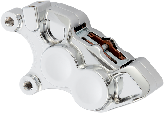 Arlen Ness Tech Brake Calipers 4 Piston Chrome Front Left 02-220