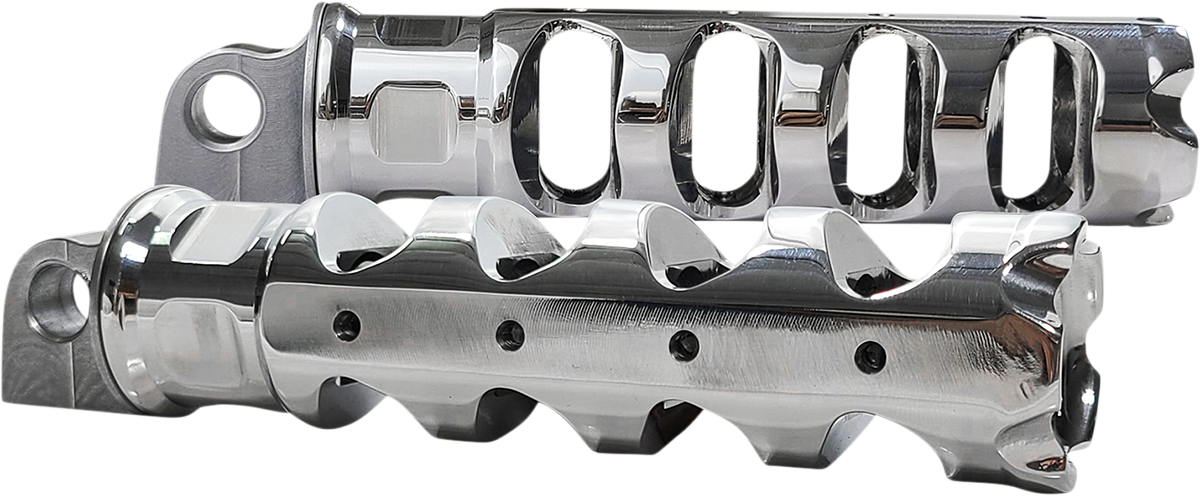 Accutronix Muzzle Brake Folding Footpegs Chrome RP111-AKC