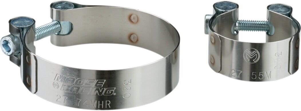 Moose Racing Stainless Steel Exhaust Clamp 2.31in.-2.49in. 1861-0686