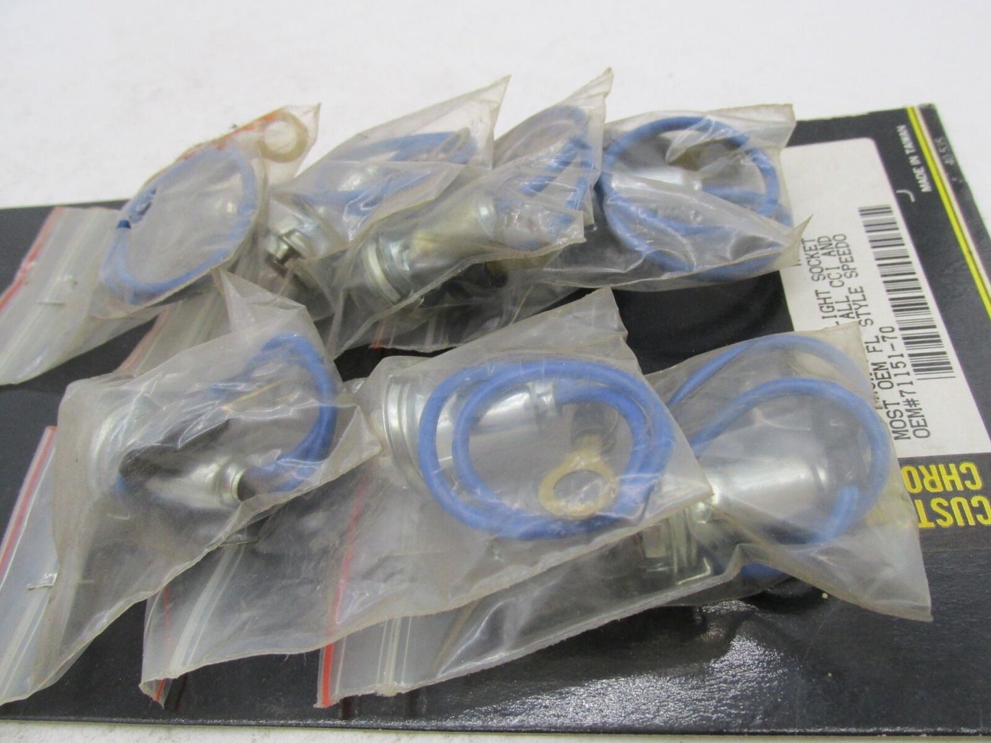 Lot of 7 Harley Davidson Custom Chrome Speedometer Light Sockets 25-966 71151-70