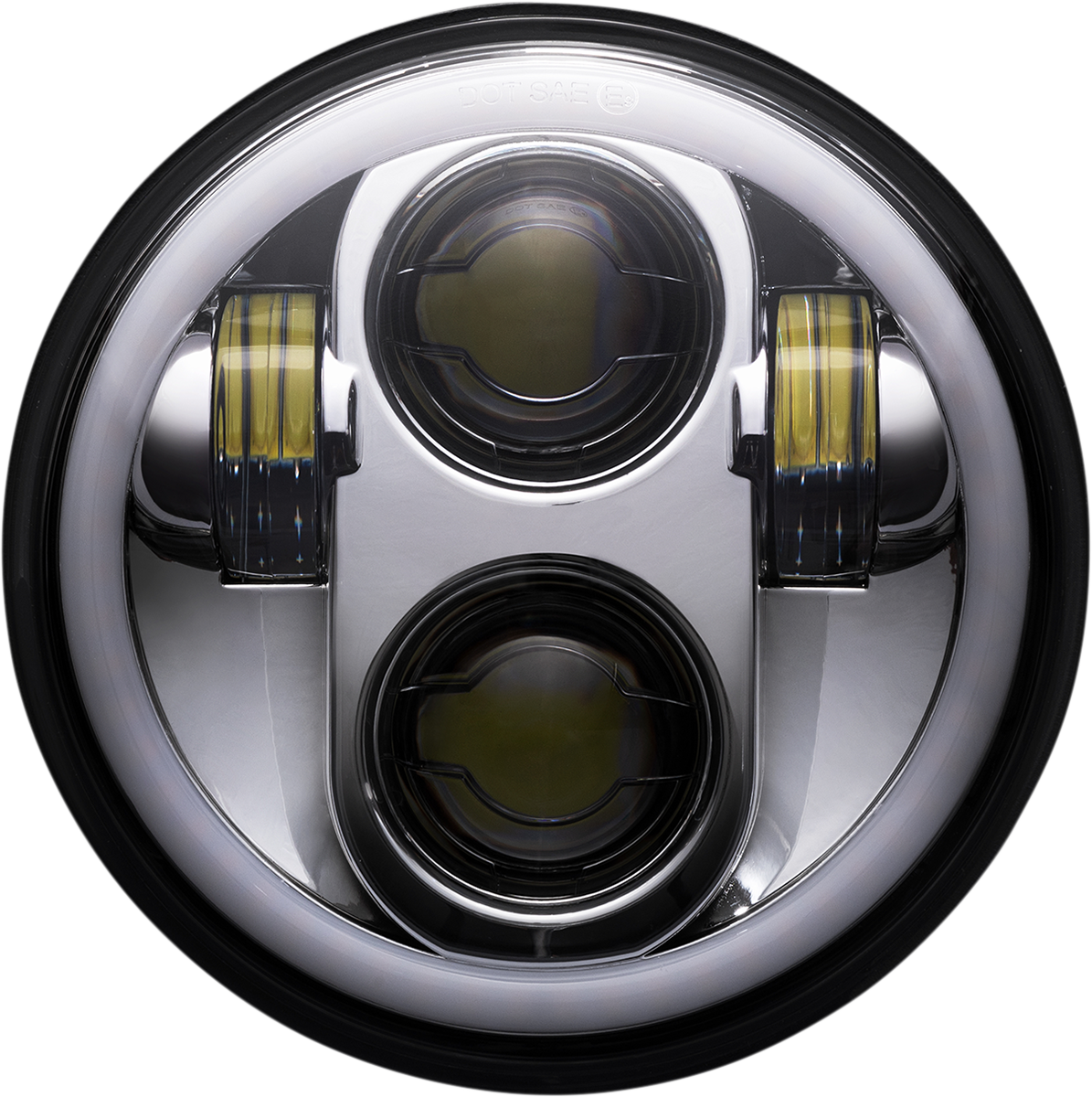 Custom Dynamics ProGLOW LED Headlamp with Color Changing Halo Chrome PG-575-C