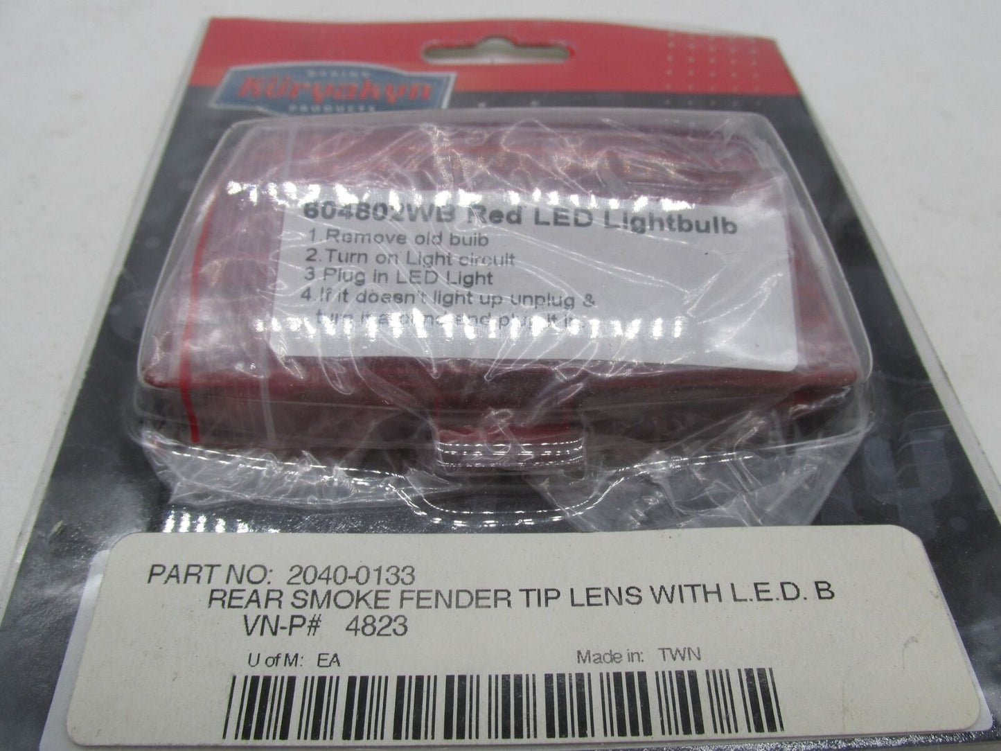 Harley Davidson Genuine Red Rear Fender Tip Market Light Lens