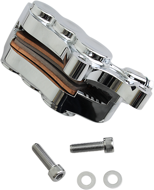 Arlen Ness Tech Brake Calipers 6 Piston Chrome Front Right 02-216