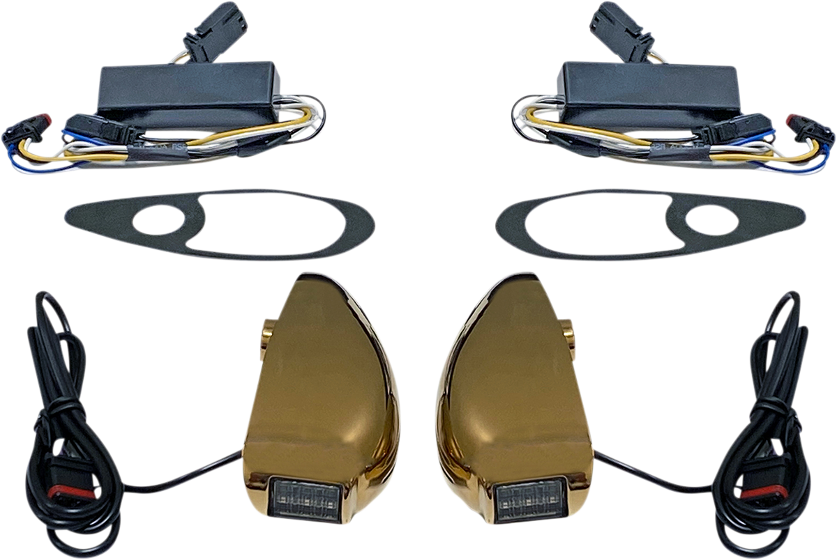 Custom Dynamics ProBEAM Road Glide Turn Signals Gold PB-RG-TS-15-G