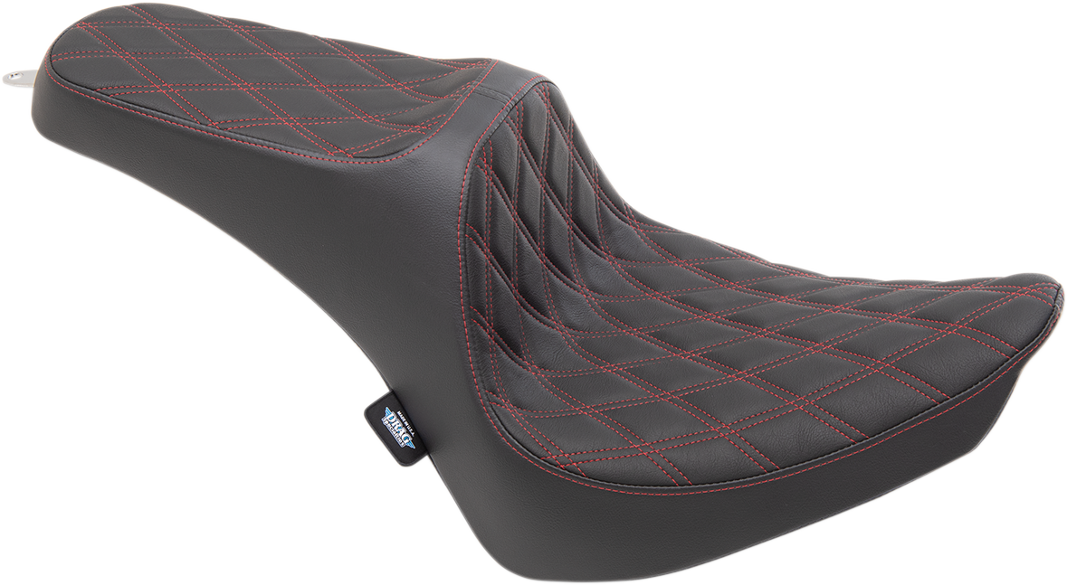 Drag Specialties Predator III Seats Black Red 0802-1361