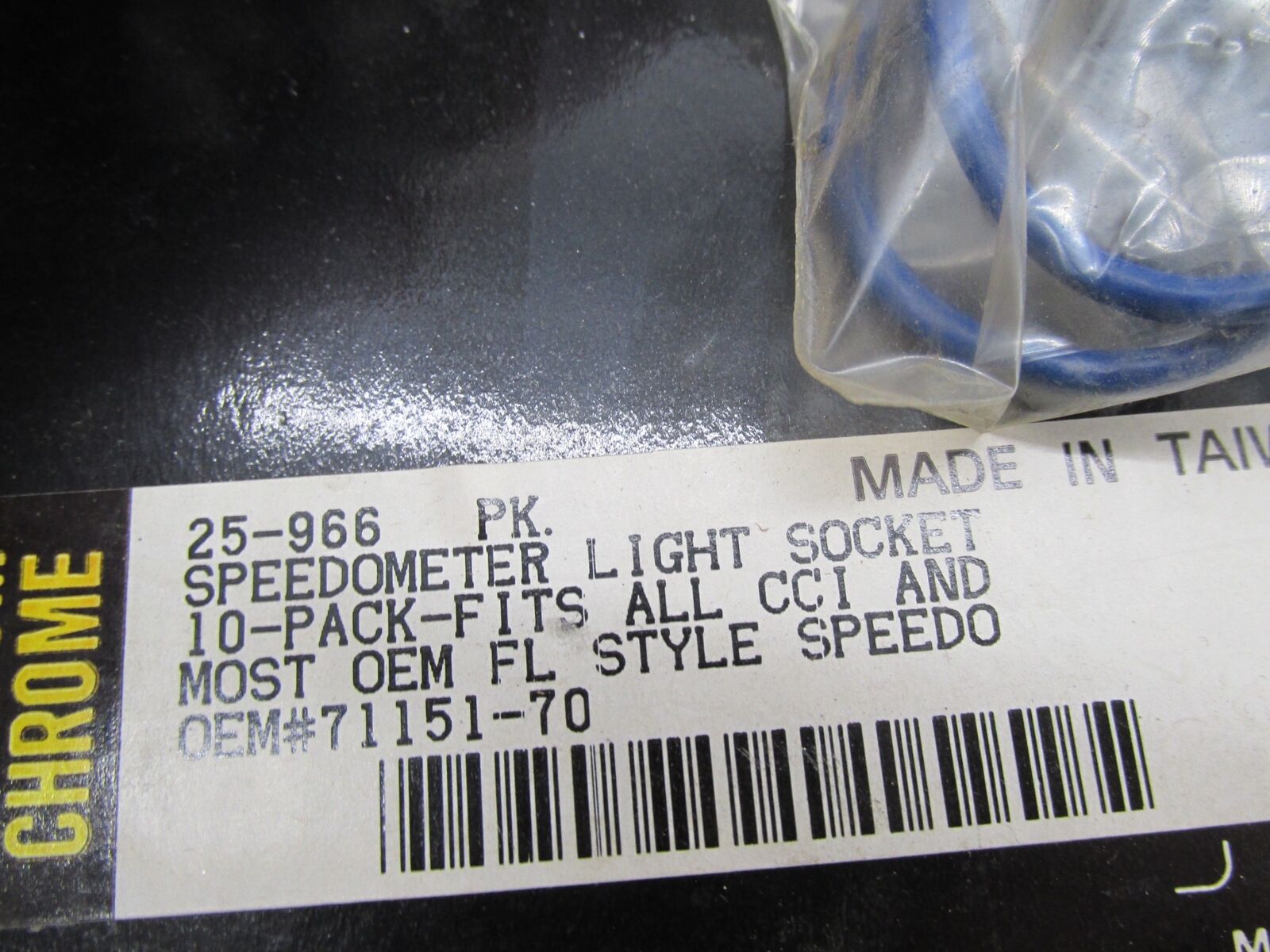 Lot of 7 Harley Davidson Custom Chrome Speedometer Light Sockets 25-966 71151-70