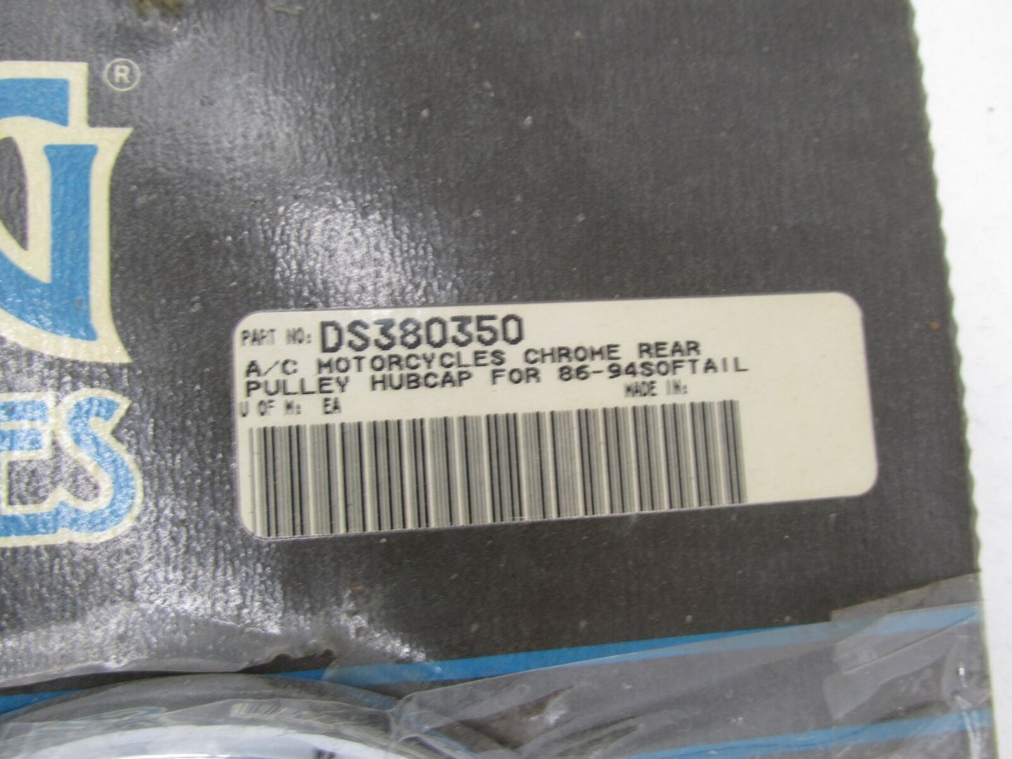Drag Specialties 86-94 Softail NOS Rear Chrome Pulley Hubcap DS380350