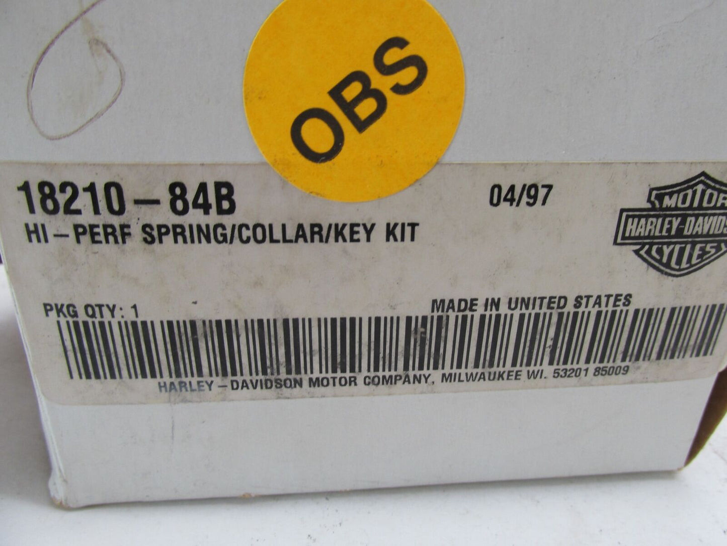Harley-Davidson NOS Hi-Performance Valve Spring & Collar Key Kit 18210-84B