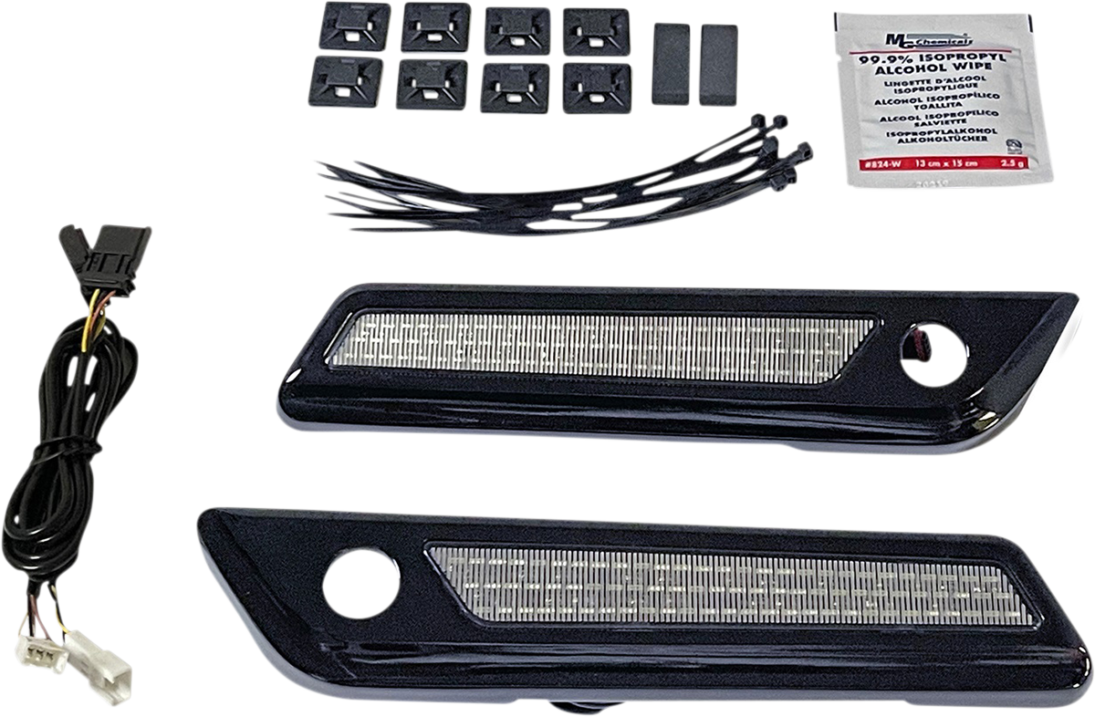 Custom Dynamics Saddlebag LED Latch Light Smoke - Black CD-SBL-BCM-SB