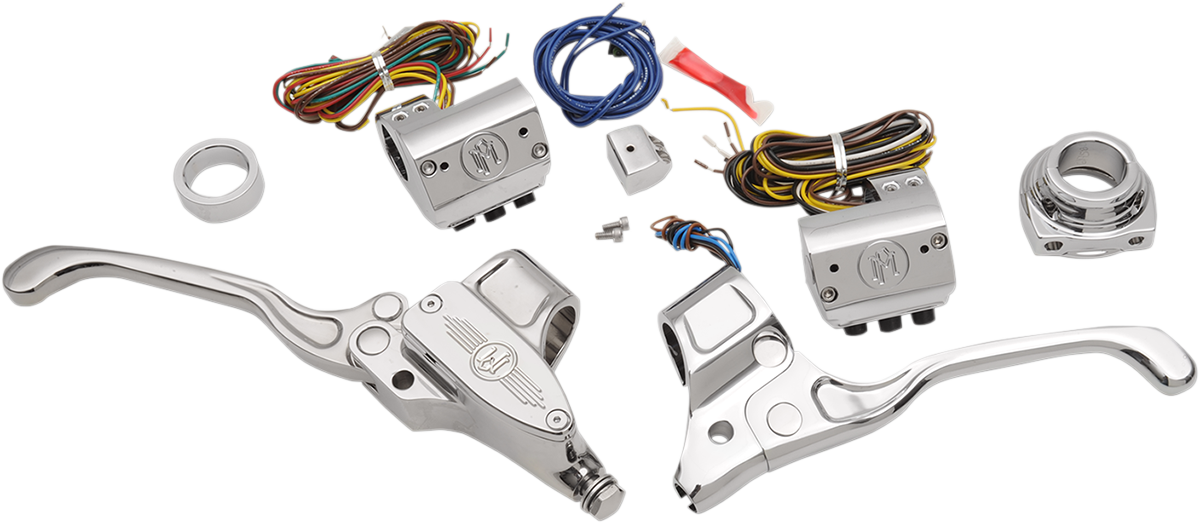 Performance Machine Hand Control Complete Sets 0062-4019-CH Chrome