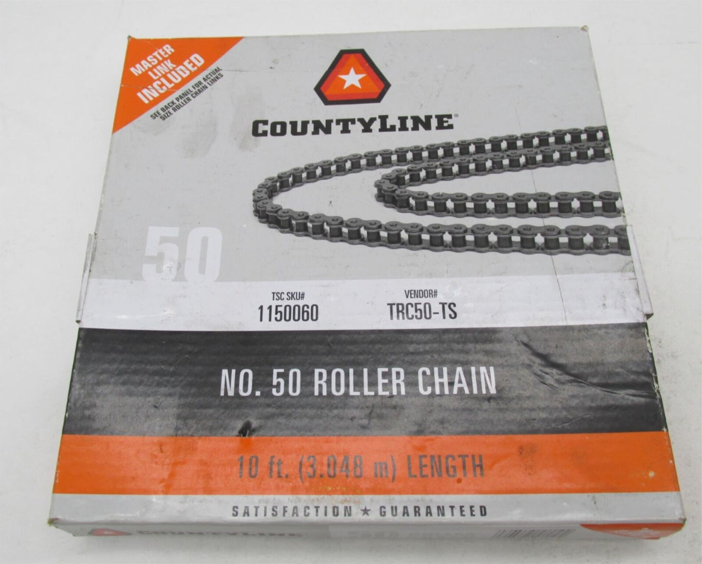 CountyLine 10FT Length N0. 50 Roller Chain with Master Link TRC50-TS