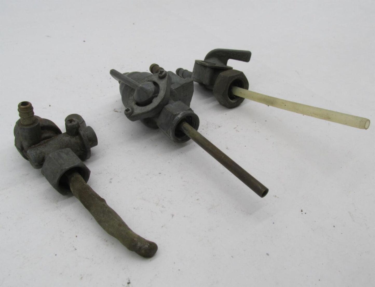 Mixed Lot of 3 Vintage British Triumph BSA BMW Motorcycle Fuel Petcocks Valves