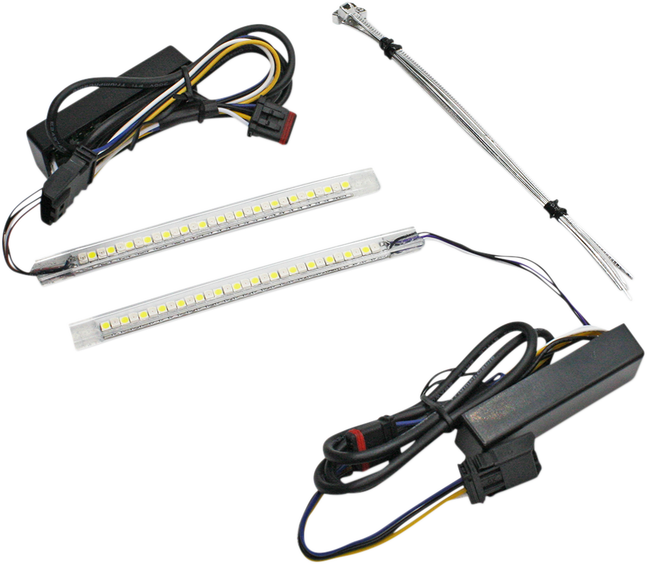 Custom Dynamics Lighted Fairing Vent Trim White w/Amber CDVENT-TF-AWKIT